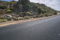 Asphalt Road in the African Desert Landscape