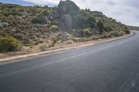 Asphalt Road in the African Desert Landscape