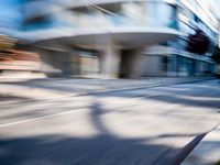 the building is designed like an open area in the city for walking and riding around