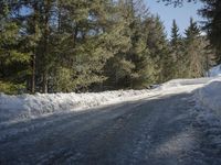 Asphalt Road in Germany: A Winter Scene