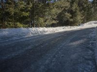 Asphalt Road in Germany: A Winter Scene