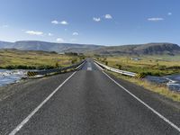 An Asphalt Road in Iceland: Surrounded by Mountains and Stunning Landscape