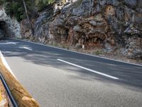 Asphalt Road in Spain with Mountain View