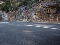 Asphalt Road in Spain with Mountain View