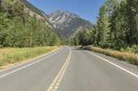 Asphalt Road in Lillooet, British Columbia