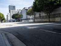 Asphalt Road in Los Angeles with Clear Skies