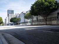 Asphalt Road in Los Angeles with Clear Skies