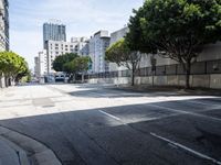 Asphalt Road in Los Angeles with Clear Skies