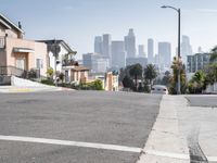Asphalt Road in Los Angeles Suburban Area