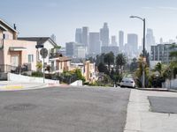 Asphalt Road in Los Angeles Suburban Area