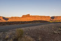 Asphalt Road in Low Desert with Horizon