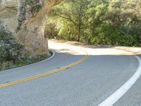 Asphalt Road in Low Mountains: A Rural Landscape