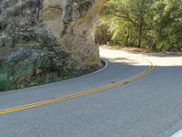 Asphalt Road in Low Mountains: A Rural Landscape