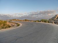 Asphalt Road in Majorca at Dawn