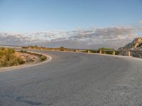 Asphalt Road in Majorca at Dawn