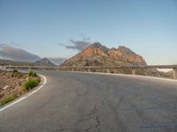 Asphalt Road in Majorca at Dawn, Spain