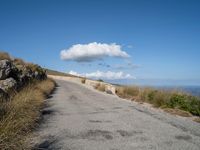 Asphalt Road in Mallorca: Crossing a Valley with Stunning Nature Views