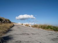 Asphalt Road in Mallorca: Crossing a Valley with Stunning Nature Views