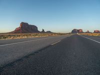 Asphalt Road in Monument Valley, Arizona