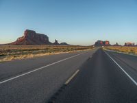 Asphalt Road in Monument Valley, Arizona