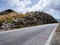 Asphalt Road in the Mountain Landscape of Spain