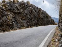 Asphalt Road in the Mountain Landscape of Spain