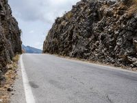 Asphalt Road in the Mountain Landscape of Spain