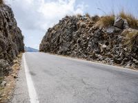 Asphalt Road in the Mountain Landscape of Spain