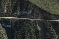 Asphalt Road through Mountain Pass: Aerial View