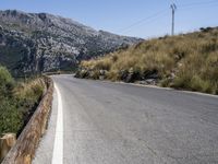 Asphalt Road in a Mountain Pass in Mallorca, Spain