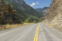 Asphalt Road in Mountainous Landscape, British Columbia