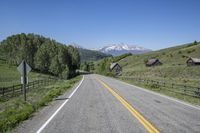 Asphalt Road in the Highland Nature of Colorado