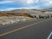 Asphalt Road in Nature: Utah's Cloudy Day