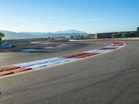 Race Track on Asphalt Road in the USA