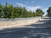 Asphalt Road in Residential Area Spain: Clear Sky