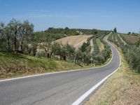 Asphalt Road in Tuscany, Europe