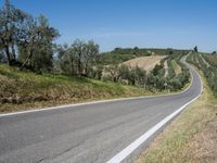 Asphalt Road in Tuscany, Europe