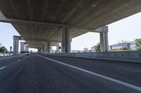 Underpass on a Grey Day: Asphalt Road