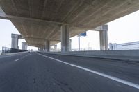 Underpass on a Grey Day: Asphalt Road