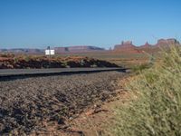 Asphalt Road in USA: Exploring Monument Valley