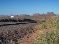 Asphalt Road in USA: Exploring Monument Valley