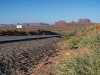 Asphalt Road in USA: Exploring Monument Valley