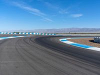 Race Track on Asphalt Road in USA