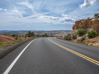 Asphalt Road in Utah: Clear Skies Ahead