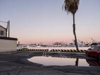 Asphalt Roads at Dawn in Los Angeles, USA