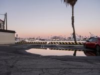 Asphalt Roads at Dawn in Los Angeles, USA