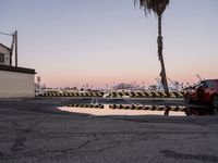 Asphalt Roads at Dawn in Los Angeles, USA