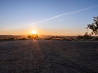 Asphalt Roads Under California's Clear Sky