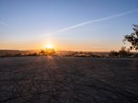 Asphalt Roads Under California's Clear Sky
