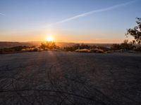 Asphalt Roads Under California's Clear Sky